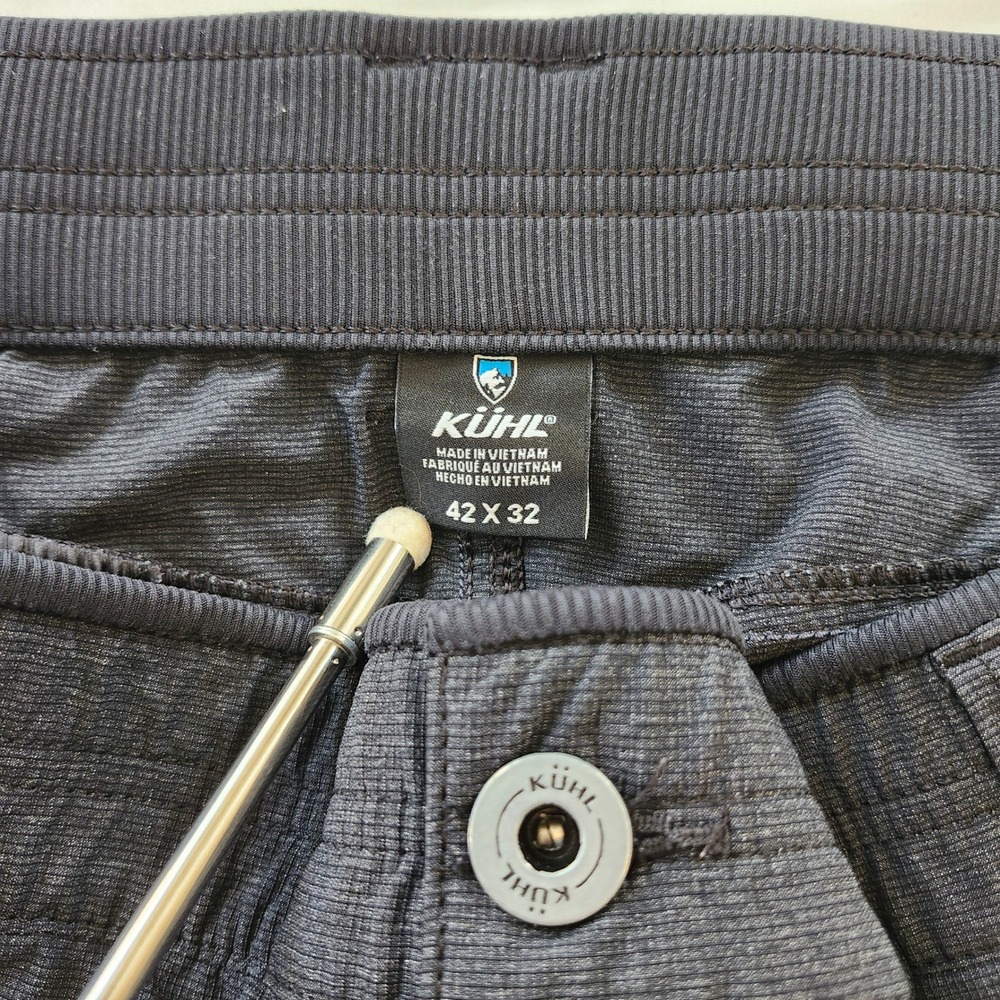 Kuhl Deceptr Mens 42x32 Grey Tuff Lite 4-Way Stretch Technical Hiking Pants - Picture 4 of 8